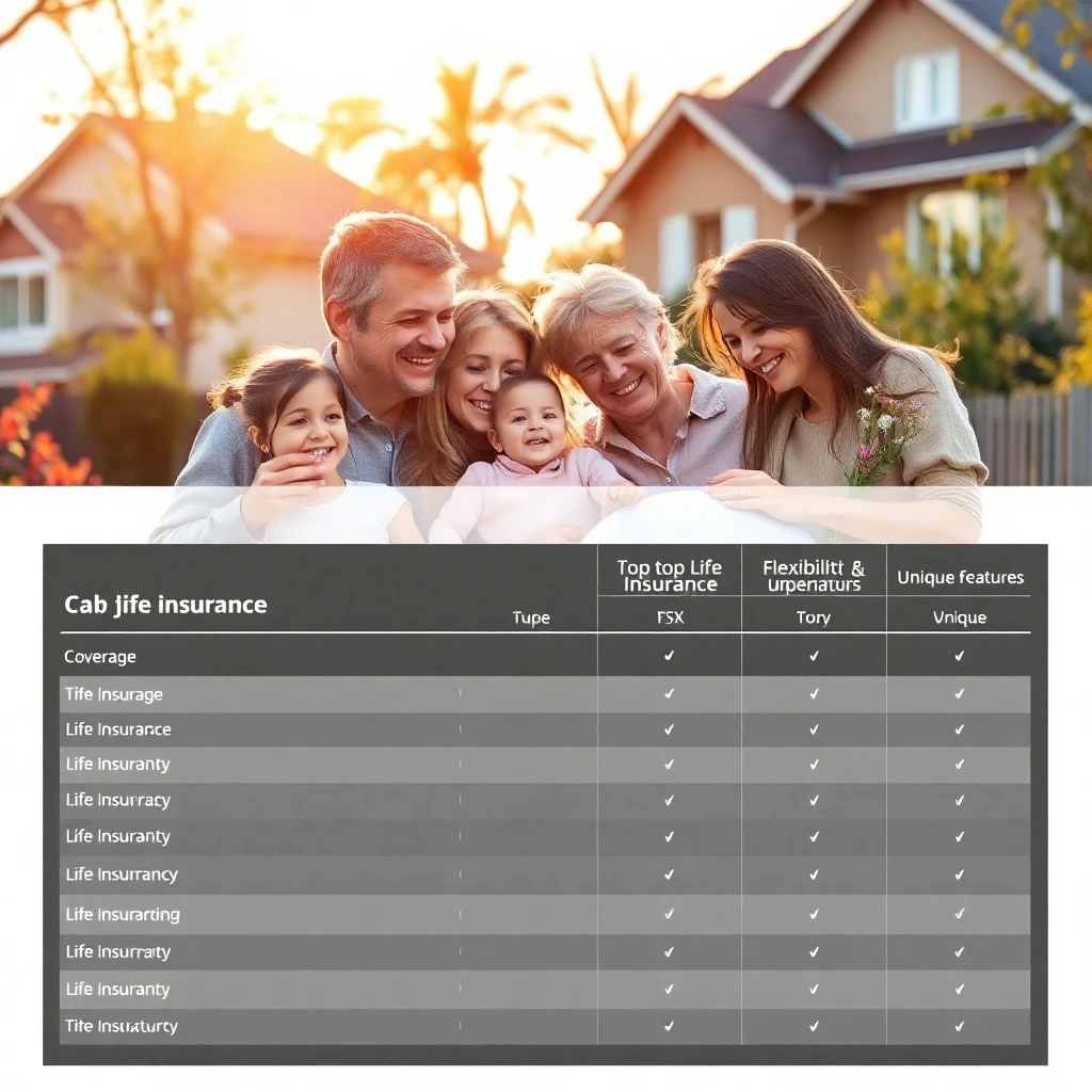 Life insurance comparison table