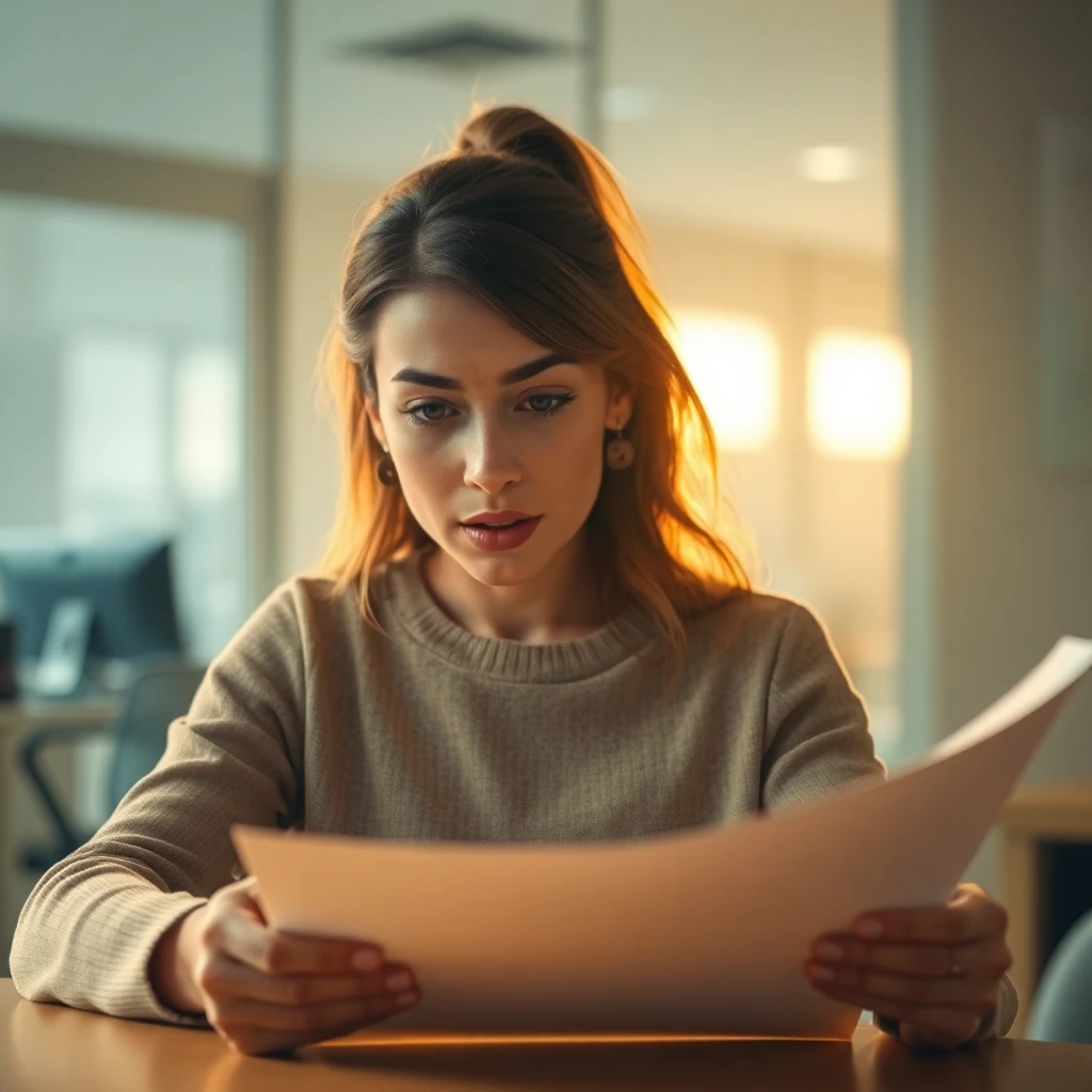 Persona revisando opciones de seguros