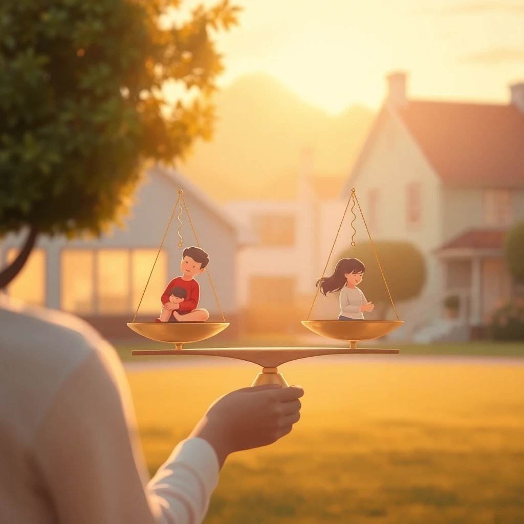 Ilustración de opciones equilibradas