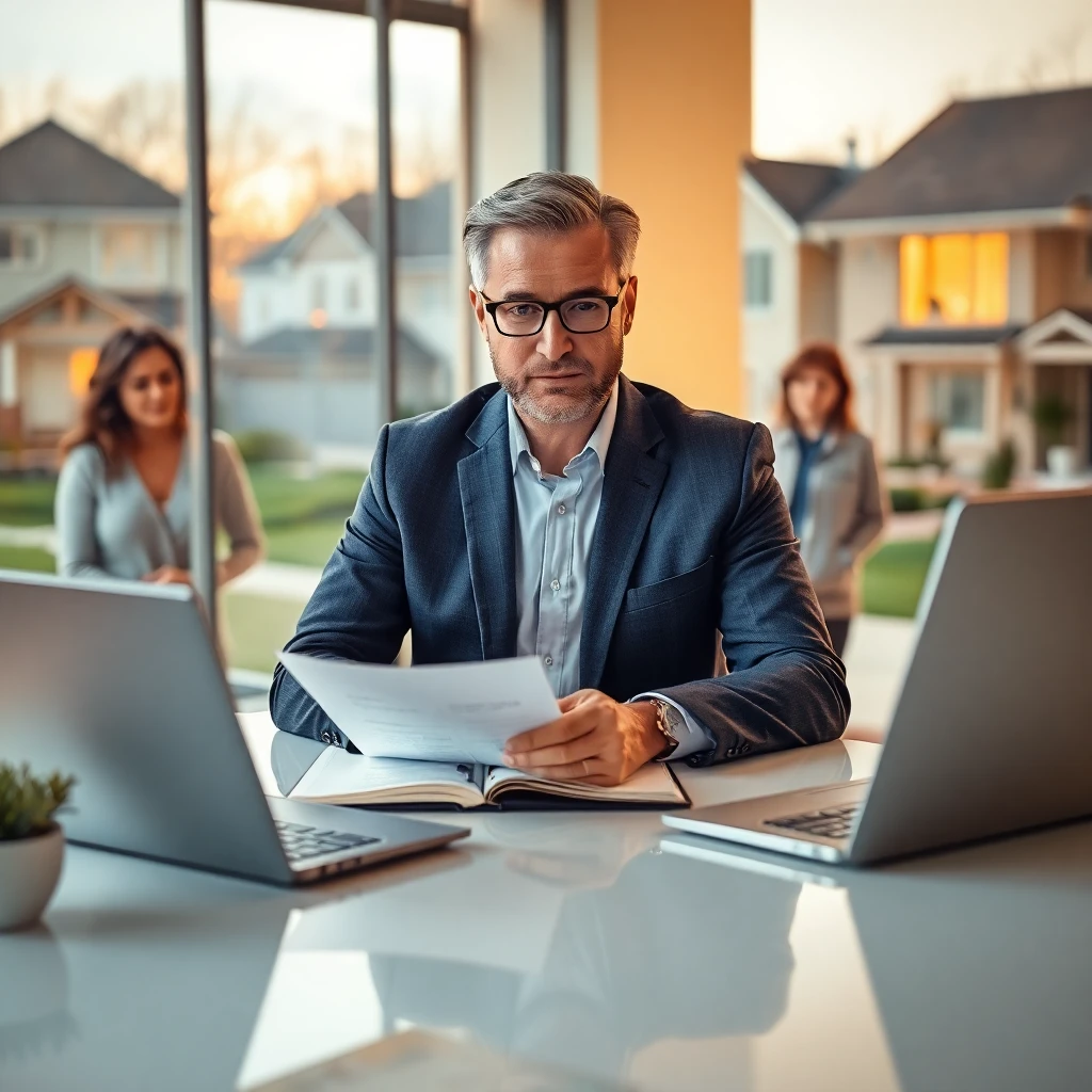 Professional comparing insurance options