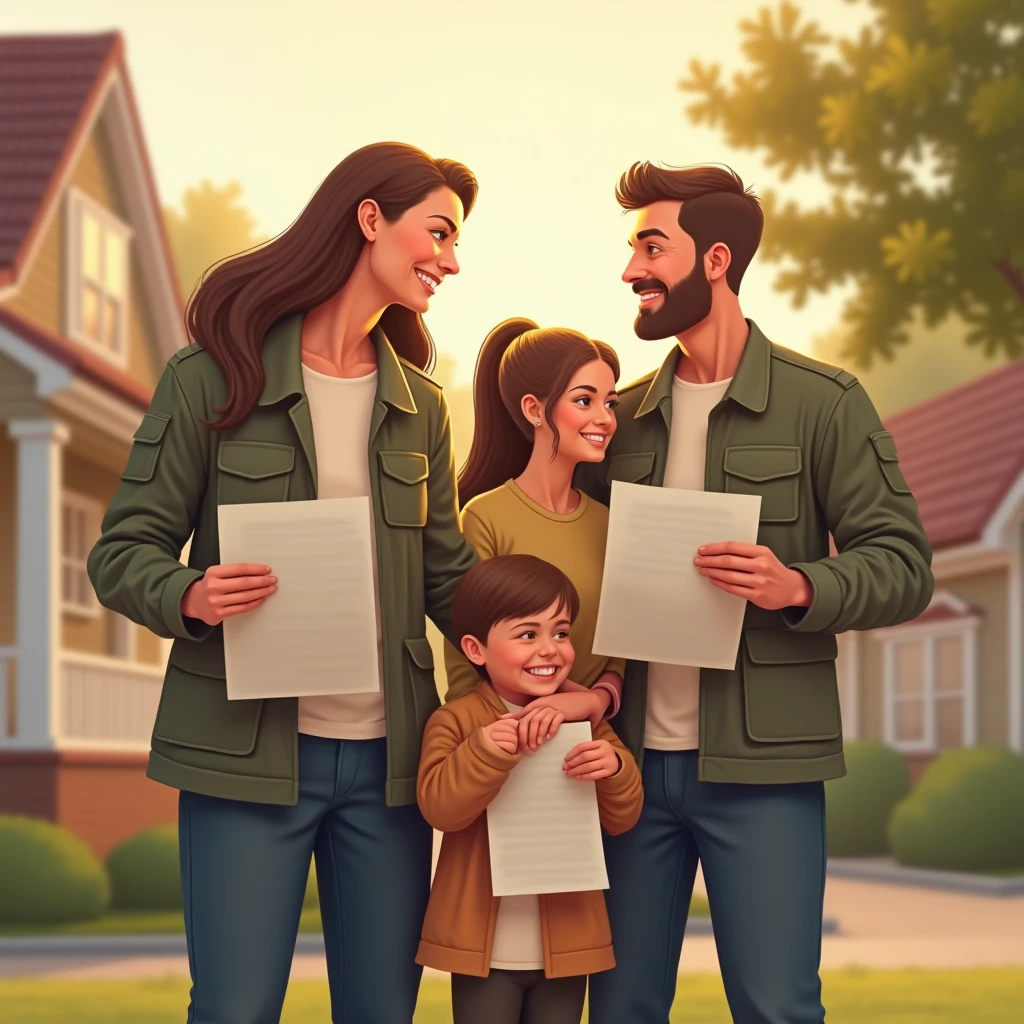 Military family with home insurance