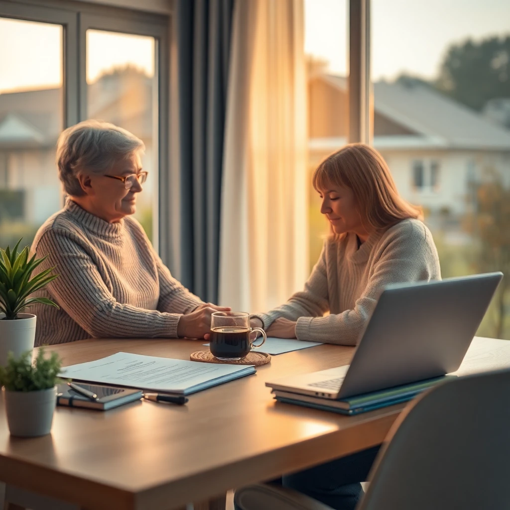 Documentos de seguro sobre un escritorio