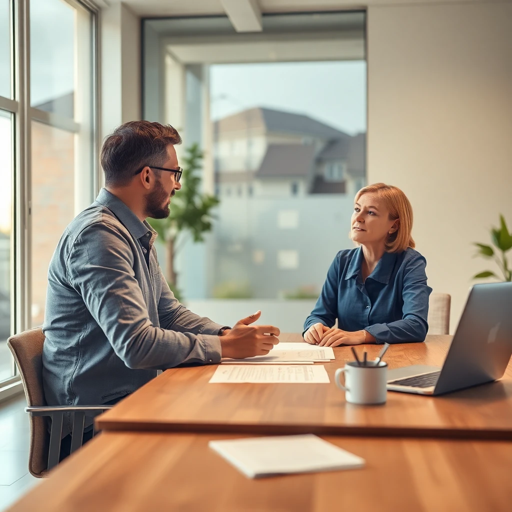 Agente de seguros asesorando a un cliente