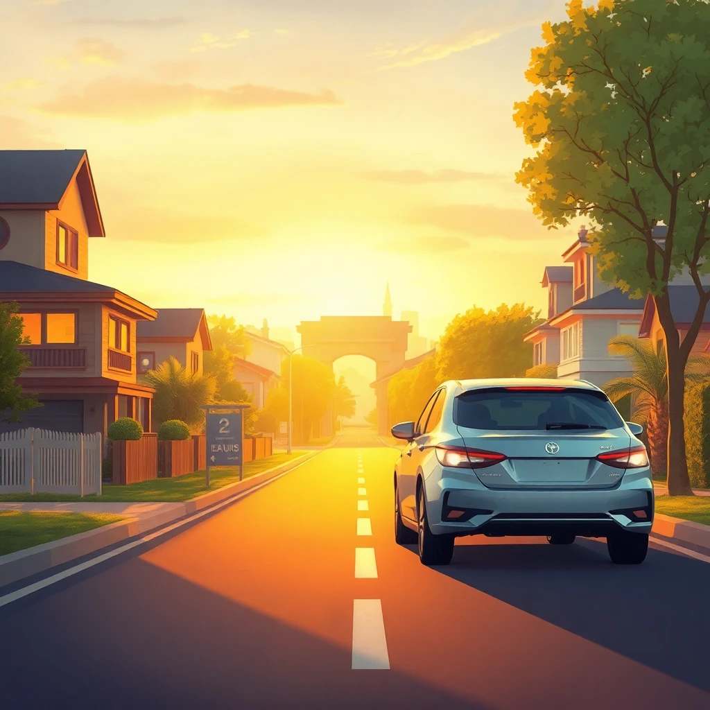 Auto moderno en carretera