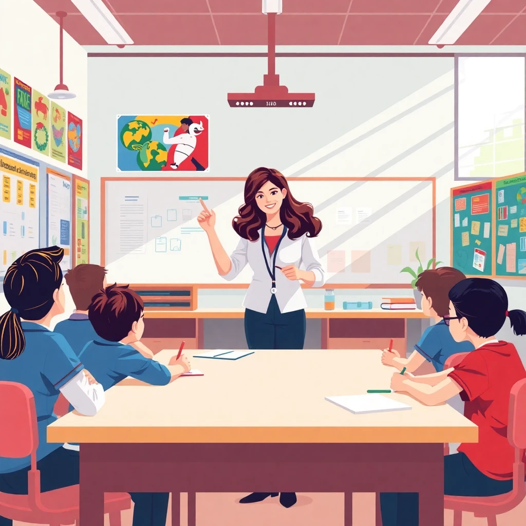 Engaging classroom scene