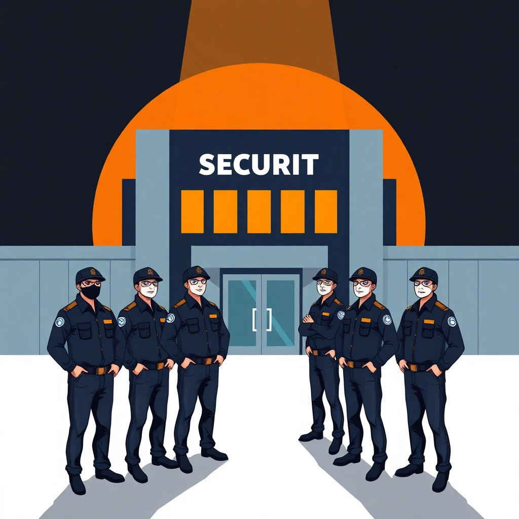 Security guards in uniform