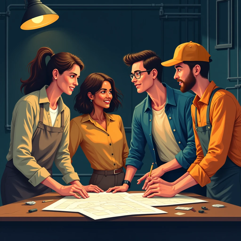 Team collaboration in a creative industry