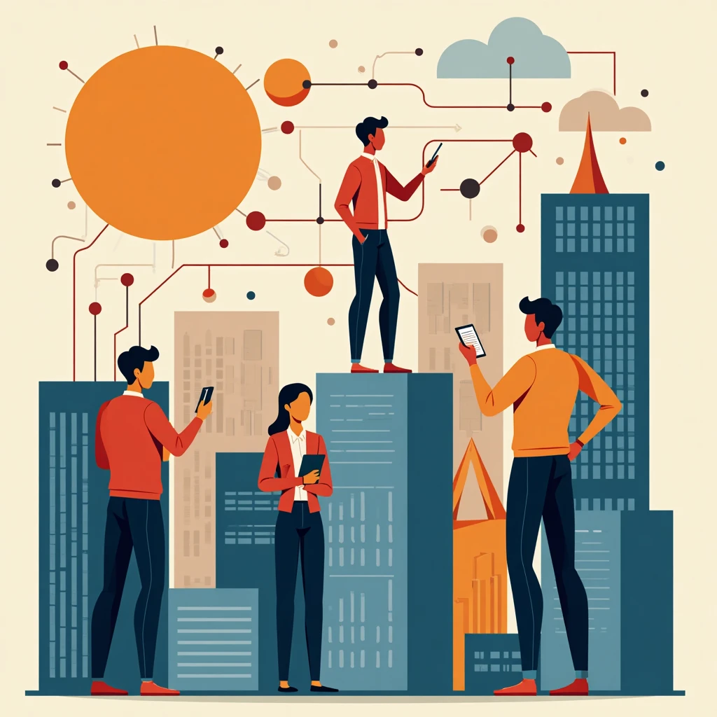 Digital network illustration